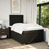 vidaXL Boxspring met matras stof zwart 120x200 cm