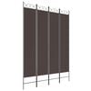 vidaXL Kamerscherm met 4 panelen 160x220 cm stof bruin