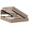 vidaXL Opslag bed met matras Cappuccino 140 x 200 cm Nep Leer