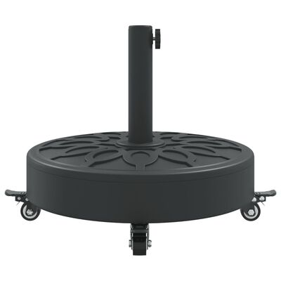 vidaXL Parasolvoet met wielen voor stok van Ø38 / 48 mm 27 kg rond