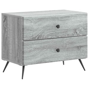 vidaXL Nachtkastje Grijs sonoma 62 x 34,5 x 47,5 cm Bewerkt hout