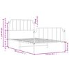 vidaXL Bedframe met hoofd- en voeteneinde&nbsp;metaal zwart 107x203 cm