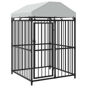 vidaXL Hondenkennel voor buiten met dak 120x120x150 cm