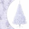 vidaXL Kunstkerstboom met standaard half 150 cm PVC wit