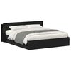 vidaXL Bedframe met opbergruimte en hoofdbord Zwart 180 x 200 cm