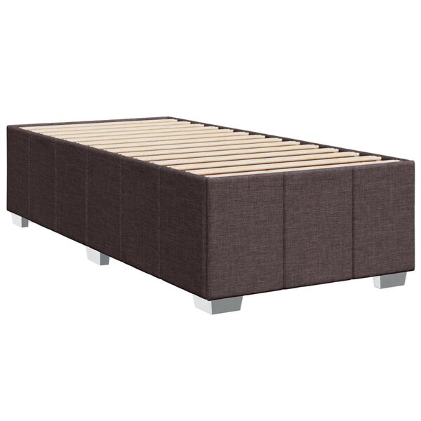 vidaXL Bedframe zonder matras 90x190 cm stof donkerbruin