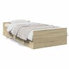 vidaXL Bedframe met lades bewerkt hout sonoma eikenkleurig 75x190 cm