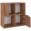 vidaXL Boekenkast 60x27,5x59,5 cm bewerkt hout bruin eikenkleurig