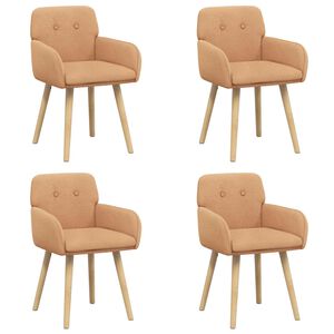 vidaXL Eettafelstoelen 4 st Boucl&eacute; Beige 59 x 56,5 x 85 cm