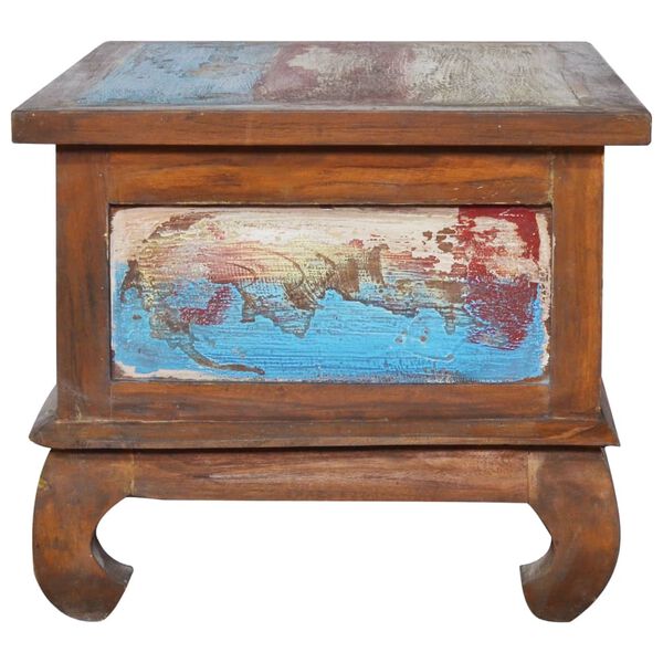 vidaXL Salontafel 80x50x40 cm gerecycled teakhout