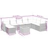 vidaXL 9-delige Loungeset met kussens poly rattan beige