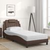 vidaXL Bed "Viana" met matras kunstleer bruin 80x200 cm