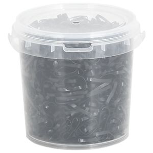 vidaXL Haarelastiekjes paard 1500 st silicone zwart