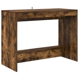 vidaXL Bed Bureau Gerookt eiken Bewerkt hout 100 x 45 x 75 cm