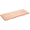 vidaXL Wandschap 120x50x(2-4)cm behandeld massief eikenhout lichtbruin