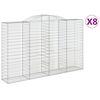 vidaXL Schanskorven 8 st gewelfd 300x50x180/200 cm ijzer