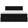 vidaXL Ottoman bed met matras 140x200cm fluweel zwart