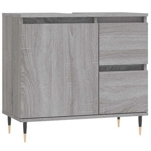 vidaXL Badkamerkast 65x33x60 cm bewerkt hout grijs sonoma eikenkleurig