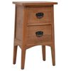 vidaXL Nachtkastje 40x29x68 cm massief vurenhout bruin