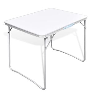 vidaXL Campingtafel inklapbaar met metalen frame 80 x 60 cm