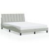 vidaXL Bedframe zonder matras "Hanko" 120x200 cm fluweel lichtgrijs