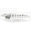 vidaXL Bedframe zonder matras massief grenenhout wit 160x200 cm