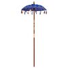 vidaXL Balinese parasol met basis Blauw 95 x 95 x 260 cm