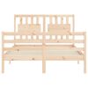 vidaXL Bedframe met hoofdbord massief hout