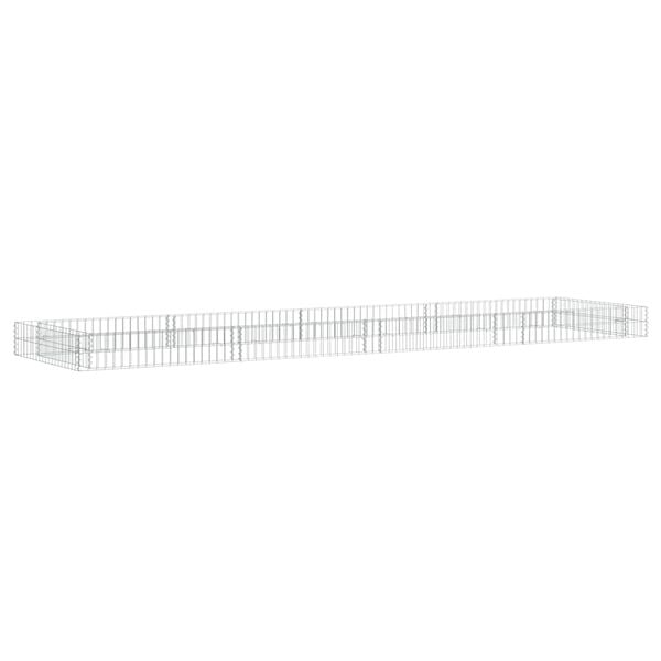 vidaXL Gabion plantenbak verhoogd 400x100x20 cm gegalvaniseerd staal