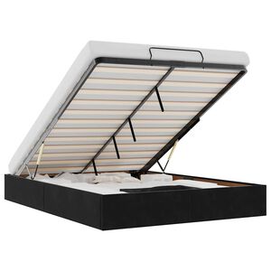 vidaXL Ottoman bedframe zonder matras 140x190 cm fluweel zwart