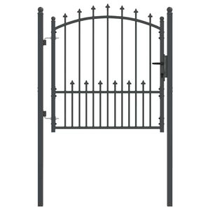 vidaXL Hekdeur met spijkers EMMEN 100 x 100 cm Poedergecoat staal