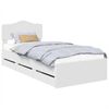 vidaXL Bedframe met lade met hoofdeinde Wit 90 x 200 cm Ingenieurshout