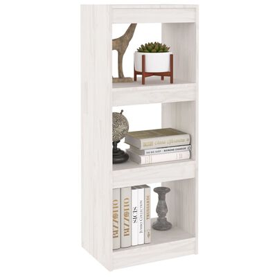 vidaXL Boekenkast/kamerscherm 40x30x103,5 cm massief grenenhout wit