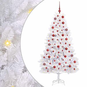 vidaXL Kunstmatige Inklapbare Kerstboom Wit 180 cm PVC en staal