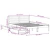 vidaXL Bedframe zonder matras massief grenenhout wasbruin 150x200 cm