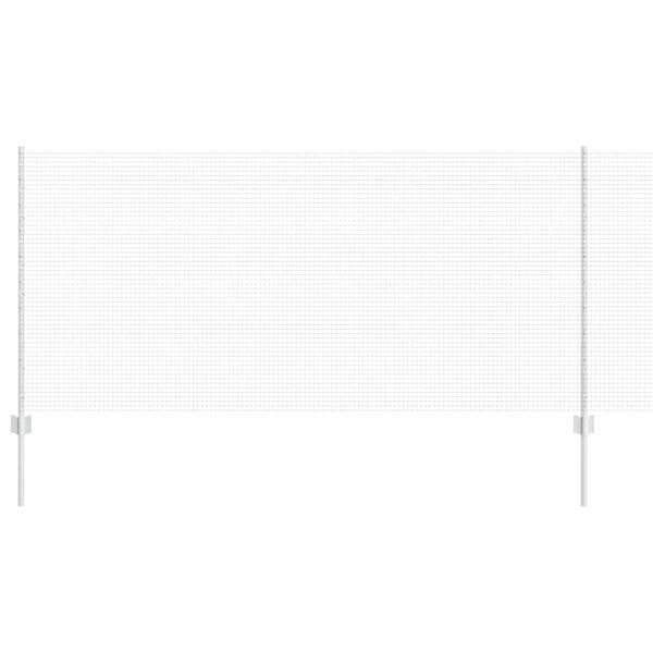 vidaXL Hek met Paal Zilver 1 x 50 m Staal