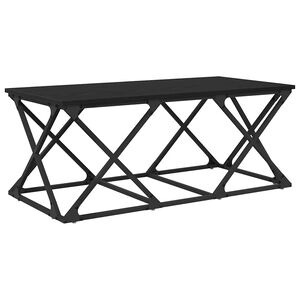 vidaXL Salontafel Zwart Eiken 100 x 49 x 40 cm Bewerkt hout