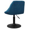 vidaXL Eetkamerstoelen draaibaar 6 st fluweel blauw