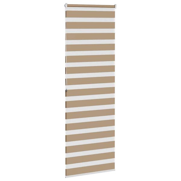 vidaXL Zebra Blind 70x200 cm stofbreedte 65,9 cm polyester zandbruin