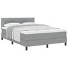 vidaXL Boxspringbed met matras met matras Lichtgrijs 160 x 200 cm Stof