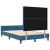 vidaXL Boxspringbed met hoofdeinde Donkerblauw 120 x 200 cm Fluweel