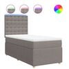 vidaXL Boxspring met matras stof taupe 80x200 cm