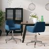 vidaXL Eetkamerstoelen draaibaar 2 st fluweel blauw