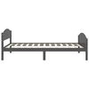 vidaXL Bedframe met 2 lades massief grenenhout donkergrijs 90x200 cm