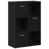 vidaXL Boekenkast/kamerverdeler zwart eiken 60,5x30x90cm bewerkt hout