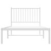 vidaXL Bedframe met hoofdbord metaal wit 90x190 cm