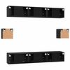 vidaXL Tv-meubelset Wandgemonteerd 8 pcs Zwart Eiken Bewerkt hout