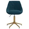 vidaXL Eetkamerstoelen draaibaar 2 st fluweel blauw
