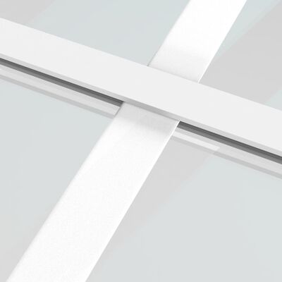 vidaXL Schuifdeur 90x205 cm mat ESG-glas en aluminium wit