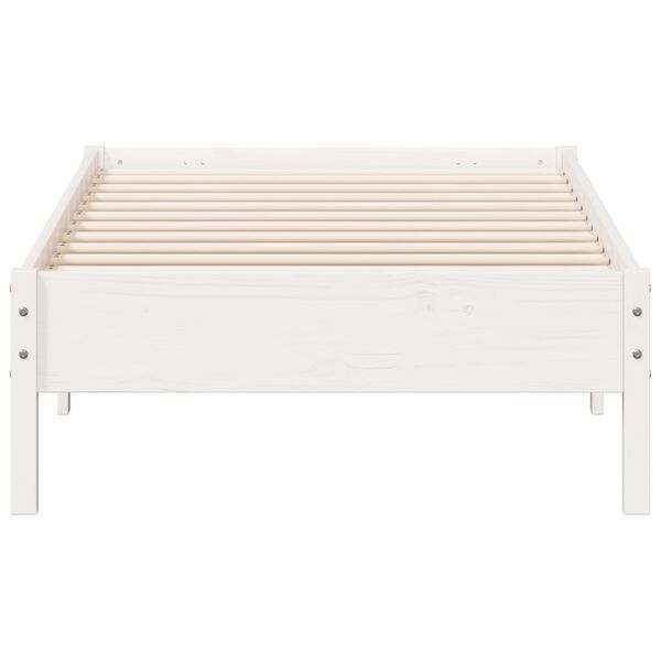 vidaXL Bedframe zonder matras massief grenenhout wit 90x190 cm